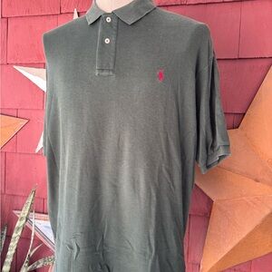 Vintage 90s Y2K Polo Ralph Lauren Shirt Green Red Pony Made In USA Men’s L
